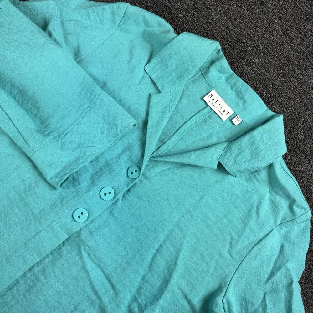 Habitat Clothing to Live In - Woman’s Small Light  Weight Teal Blazer